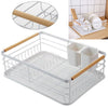 Kitchen Dish Drainer Cutlery Cup Plates Holder Sink Rack Drip Tray Fruits Basket