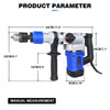 Electric Rotary Hammer Drill 2500W Demolition SDS Plus Bit Sets Chisel Breaker