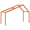 ' Bed Roof Wax Brown 203x95.5x142 Solid Wood Pine E7K5