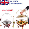 Stainless Steel Round Catering Buffet Chafing Dish Warmer Server Kitchen 6L Hot
