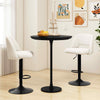 Teddy Fabric Upholstered Pub Stools Bar Stools Set of 2-White