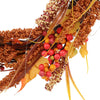 50cm Autumn Maple Leaf Garland Fall Wheat Harvest Wreath Front Door Hanging LED
