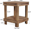 Tribesigns Side Table with Wooden Shelf, 50×50×65 cm Sofa Table & End Table
