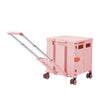 Folding Shopping Trolley Box 55L Camping Picnic Boot Cart Storage Stair Climbing