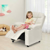 Children Sofa Recliner Kids PU Leather Armchair with Footrest-Beige