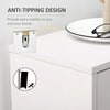 Shoe Storage Cupboard with 2 Flip Doors and Sliding out Drawer, White
