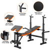 Multi Function Weight Bench Adjustable Training Gym Fitness Lifting Barbell Rack