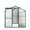 Walk-In Greenhouse 6x6ft Polycarbonate With Base Aluminium Frame Sliding Door