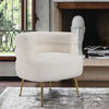 Dressing Table Chair Teddy Sherpa Armchair Padded Single Sofa Golden Legs Lounge
