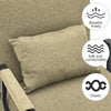 Modern Futon Recliner Armchair Folding Chair Single Sleeper Sofa Chair Bed Linen