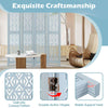 COSTWAY 4-Panel Wooden Room Divider 165cm Folding Privacy Screen