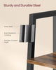 Ladder Shelf 5-Tier Narrow Shelf Bookshelf Rustic Brown and Black LLS109B01
