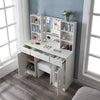 Large Dressing Table Vanity Table With Stool and Lighted Mirror Makeup Desk Set