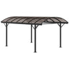 5x3m Garden Aluminium Pergola Gazebo Carport with Polycarbonate Roof