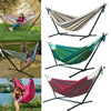 Cotton Hammock with Steel Stand 2 Person Swing Chair Bed Outdoor Garden Camping