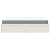 Bed with White 160x200 Solid Wood Pine I7P8