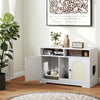 Modern Pet Cabinet Indoor Wooden Kitten House End Side Table-White