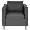 Single Sofa Seat PU Leather Upholstered Padded Guest Tub Chair W/ Cushion