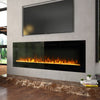 36, 40, 50, 60, Inch Electric Wall Glass Fire Black Frame Media Insert Mounted