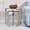 Nest Of 3 Nested Nesting Tables Side End Coffee Table Glass/Wood for Living Room
