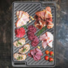Cast Iron Reversible Griddle Plate Grill Pan Ribbled/Smooth Side BBQ Hob Cooking