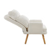 Recliner Armchair w/ Footstool Lambswool Upholstered Accent Chair Living Bedroom