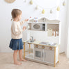Large Wooden Play Kitchen Kids Pretend Cooking Role Play Toy with Utensils Gift