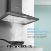 COMFEE' 60/90 cm Extractor Hood Wall Mounted Range Hood with LED&Carbon Filters