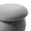 Mushroom Shaped Round Pouffe Stool Velvet Grey Footstool Bedroom Makeup Seat uk