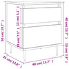 Bedside Cabinet Grey Sonoma 40x35x50 cm Engineered Wood