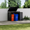 OUTDOOR WHEELIE BIN STORAGE METAL DOUBLE SHED DUSTBIN RUBBISH SCREEN SHELTER NEW
