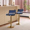 2pcs Thick Corduroy Bar Stools Breakfast Kitchen Chair Swivel Bar Stool