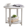 Black/White Bedside Table Round Cabinet Side End Table Nightstand Storage Shelf