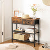 Console Table Hallway Table w/ 2 Non-woven Drawers Sofa Table Side Table