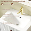 Freestanding Bathroom Vanity Cabinet with Adjustable Shelf-White