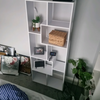 Large Wooden Bookcase Room Divider Tall Bookshelf Storage Display Unit 8 Shelves