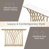 Modern Console Table Faux Marble Narrow Entryway Hallway Table Accent Desk 120cm