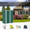 Outdoor Storage Shed Steel Garden Shed w/ Lockable Door Green