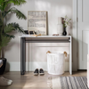 Console Table Narrow Hallway Faux Marble Entryway Desk Storage Living Room