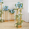 Electroplated Gold Metal Frame Flower Stand Wedding Centerpiece Stage Prop Deco