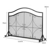 Freestanding Fireplace Screen Guard Spark Mesh Design Fire Guard Fire Panel