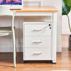 Mobile 3 Drawer Filing Cabinets Printer Stand Pedestal Lockable Office Cabinet