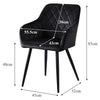 Set of 2 Armchairs Dining Chairs with Arms Velvet PU Faux Leather Chairs Kitchen