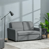 Modern 2 Seater Sofa Bed Click Clack Couch Sleeper Settee for Bedroom, Grey