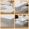 Gloss LED Coffee Table High Square Coffee Table Modern Living Room Furniture New