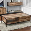 Distressed Wooden Coffee Table Living Room Tea Table Vintage Industrial Style