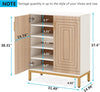5-Tier Shoe Cabinet with Doors, 20 Pairs Shoe Storage Cabinet for Entryway