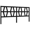 Bed Frame with Headboard Black 200x200 Solid Wood V5N9