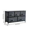 Fabric Cabinets Storage Unit Metal Frame Chest of Drawer Organiser Bedside Table