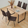 Dining Chairs 2 New Velvet / Faux Leather Seat Metal Legs Dining room Chair